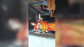 Bhabhi Moaning Loud Getting Fucked Standing In Her Saree