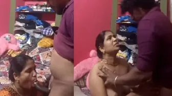 Mature Aunty Giving Sloppy Blowjob In Homemade Bedroom Recording