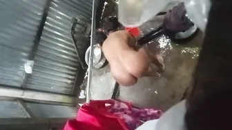 Wife Soaping Up Her Thick Ass While Hubby Records Bath Secretly