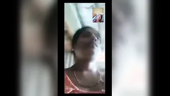 Cheating Aunty Stripping Down During Naughty Video Call Session