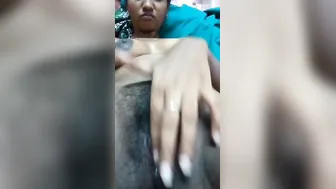 Local Girl Revealing Her Dark Nipples In Selfie Recording Alone