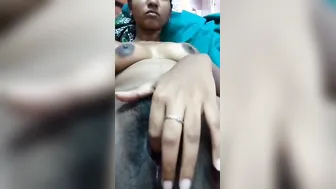 Local Girl Revealing Her Dark Nipples In Selfie Recording Alone