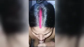 Village Married Wife Giving Her First Blowjob Caught On Camera