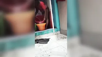 Thick Bhabhi Bending Over While Doing Chores Caught On Camera
