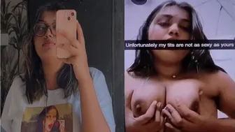 Horny GF Pressing Her Boobs Hard For Nude Photo Set