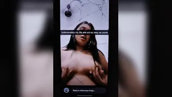 Horny GF Pressing Her Boobs Hard For Nude Photo Set