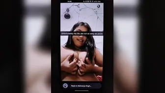 Horny GF Pressing Her Boobs Hard For Nude Photo Set