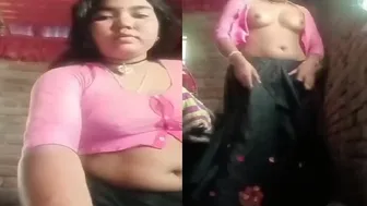 Village Babe Stripping Her Saree Revealing Everything Beneath