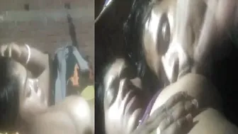 Aunty Letting Husband Suck Her Huge Boobs Before Wild Sex