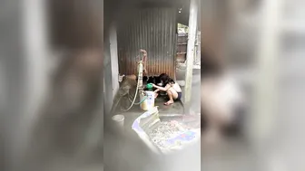 Chubby Bhabhi Bathing Naked Wearing See Through Wet Top At Home