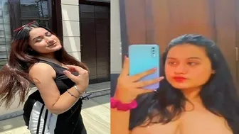 Stunning Babe Flaunting Her Big Natural Tits Naked At Home