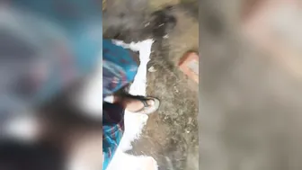 Village Girl Shaving Pussy Before Taking Steamy Bath At Home