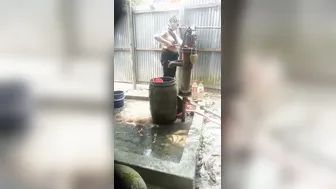 Married Bhabhi Bathing Topless Exposing Her Big Soft Boobs