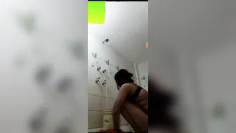 Bhabhi Stripping Down While Doing Laundry Caught On Cam