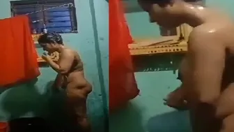 Naughty Wife Caught Bathing Naked By Her Perverted Husband