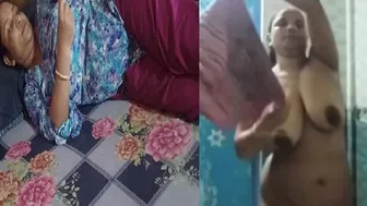 Curvy Bhabhi Flaunting Wet Tits Right After Steamy Bathroom