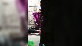 Neighbor Milf Teasing In Saree With No Bra Underneath At Home