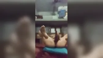 Village Wife Pleasuring Herself With Kitchen Tool At Home