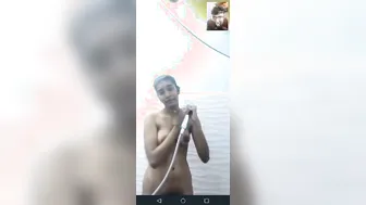 South Indian Babe Bathing Nude For Boyfriend On Video Call