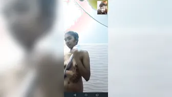 South Indian Babe Bathing Nude For Boyfriend On Video Call