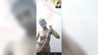 South Indian Babe Bathing Nude For Boyfriend On Video Call