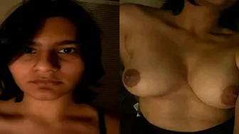 Busty GF Showing Off Her Big Tits In Leaked Homemade
