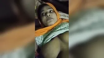 Village Slut Exposing Her Huge Tits Shaking Them For Cash