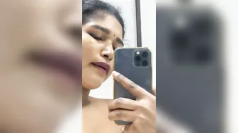 Bridal Girl Fondling Her Big Boobs Recording Before Party