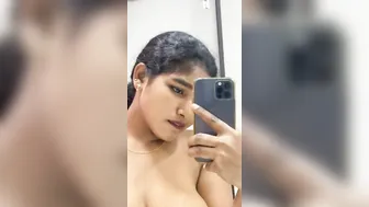 Bridal Girl Fondling Her Big Boobs Recording Before Party