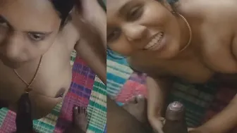 Married Aunty Sucking Her Younger Lover In Bedroom After Dark