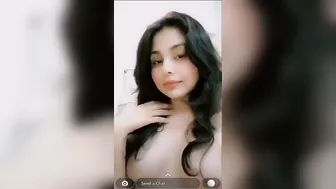 Short Hair Babe Showing Off Her Perky Breasts In Bedroom