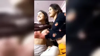 Two GFs Playing With Each Other Stripping Topless
