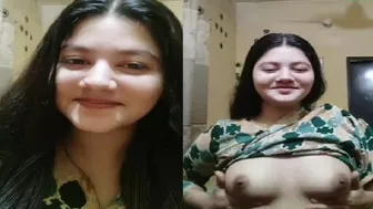 Smiling Curvy Babe Stripping Naked Showing Her Tits On Paid Cam