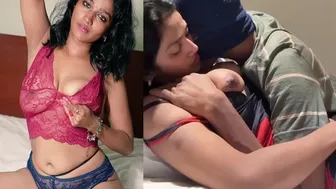 Curvy Woman Getting Her Boobs Sucked By Horny Lover Hard