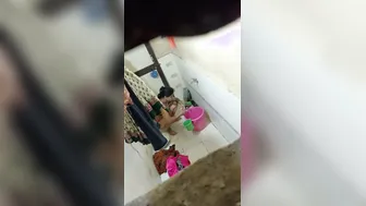 Bhabhi Brushing Teeth Naked Before Taking Bath At Home