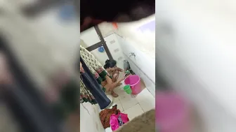 Bhabhi Brushing Teeth Naked Before Taking Bath At Home