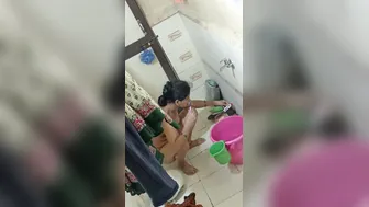 Bhabhi Brushing Teeth Naked Before Taking Bath At Home