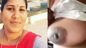 Chubby South Indian Aunty Flashing Her Massive Tits On Camera