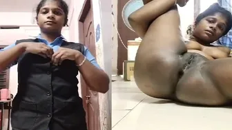 Hotel Maid Stripping Nude Showing Pussy Behind The Doors