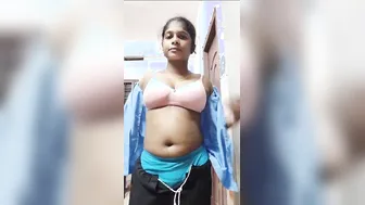 Hotel Maid Stripping Nude Showing Pussy Behind The Doors