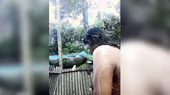 Village Girl Bathing Naked Showing Her Perky Tits Caught