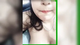 Lactating Aunty Squeezing Milk From Her Heavy Tits On Video Call