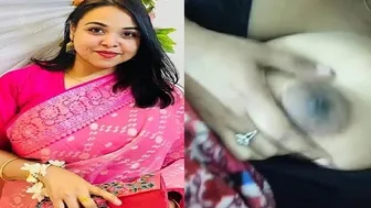 Curvy Aunty Showing Off Her Big Tits Under Tight Blouse At Home