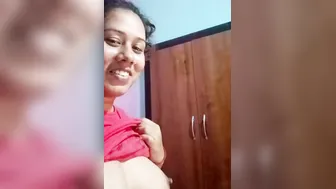 Busty Married Woman Revealing Her Huge Natural Boobs For Camera