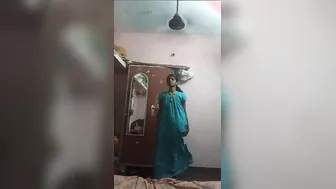 Skinny South Indian Babe Stripping Out Of Her Nighty For Me