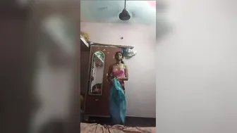 Skinny South Indian Babe Stripping Out Of Her Nighty For Me
