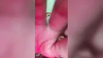 Hairy Pussy GF Playing With Toy During Video Chat