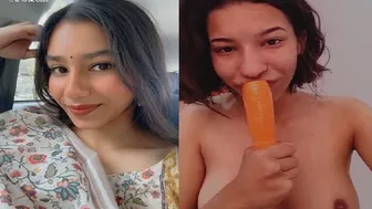 Big Boobed Desi Girl Making Her First Nude Selfie Video At Home