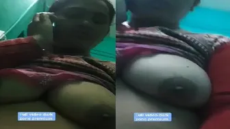 Bhabhi Goes Topless Answering Phone Call Caught On Video