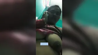 Bhabhi Goes Topless Answering Phone Call Caught On Video